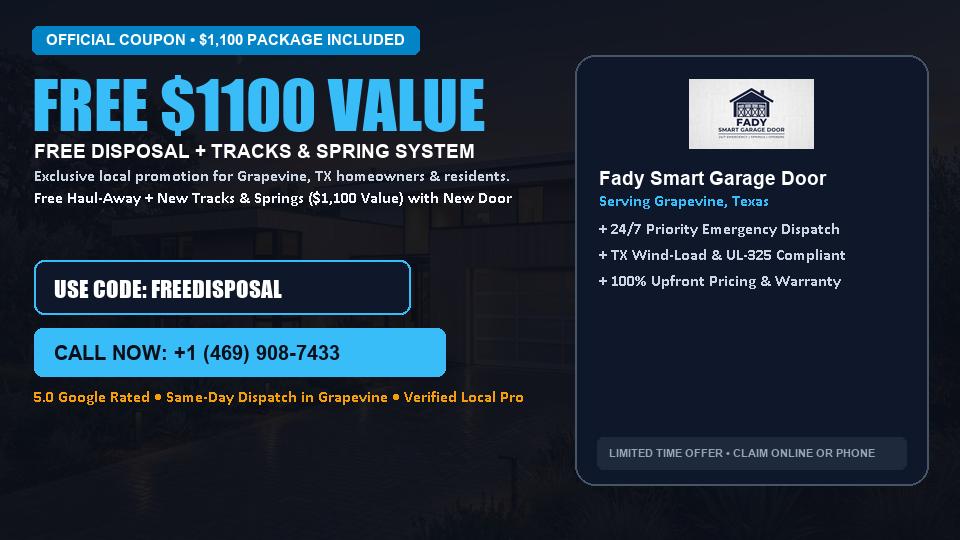 FREE Old Door Haul-Away & Heavy-Duty Tracks in Grapevine, TX - Fady Smart Garage Door